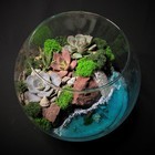 "Морской" флорариум шар 22 см